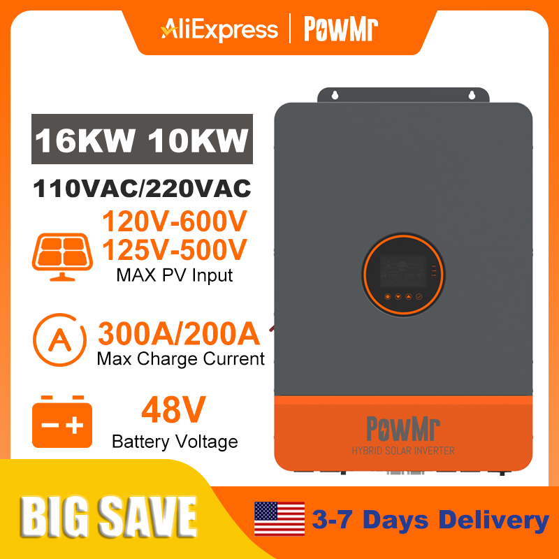 Split Phase Inverter 10Kw 110V 220V - Inverter Ibrido Solare PowMr 16KW 10KW