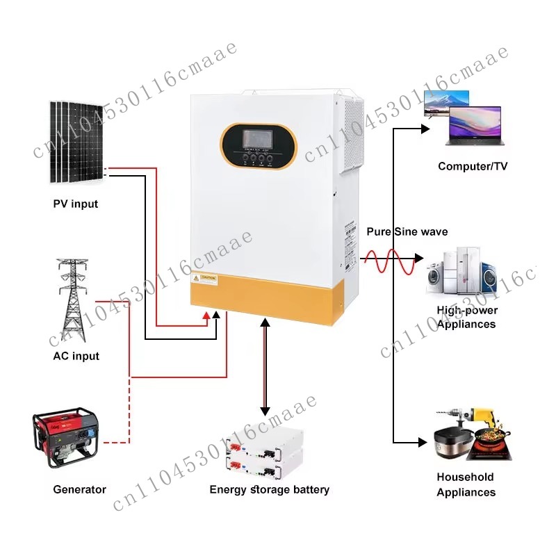 Hybrid Solar Inverter 5.5Kw Mppt 48V - Inverter Solare Ibrido di Rete 48V