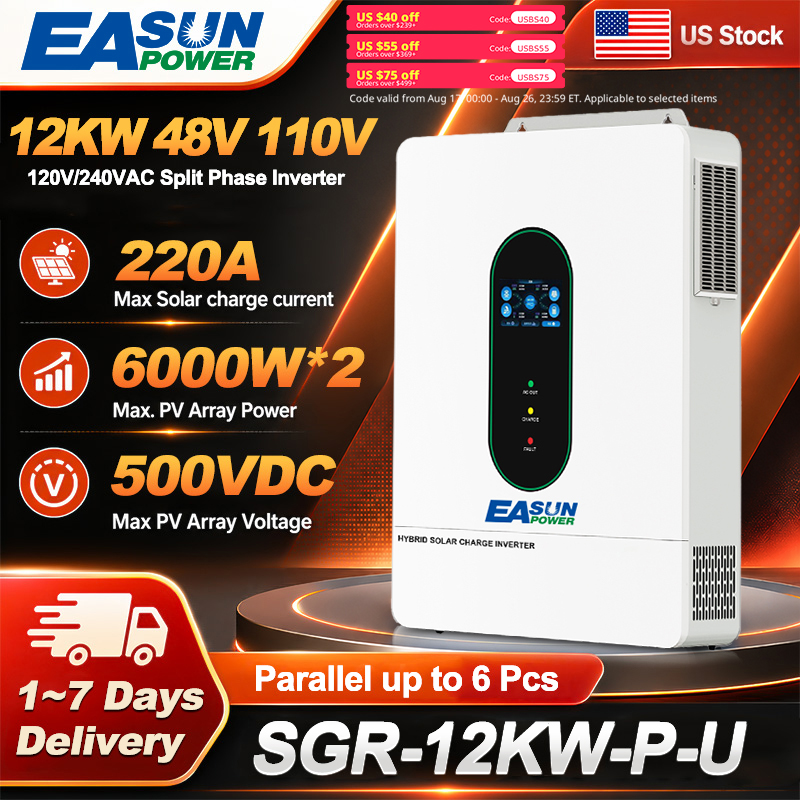 Grid Tie Inverter Limiter 2000W - Inverter Solare EASUN POWER 12KW Bifase